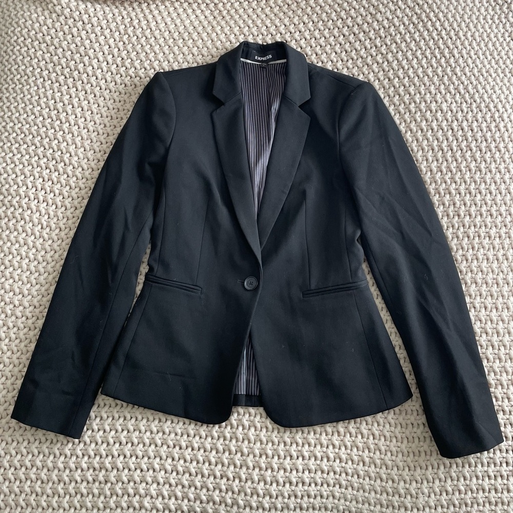 Express Stretch One Button Blazer - image 1
